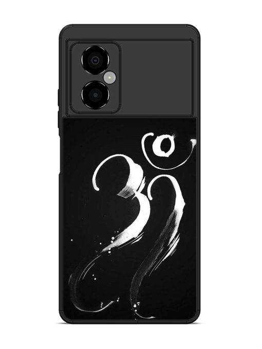 Om Logo Glossy Metal Phone Cover for Poco M4 (5G) Zapvi