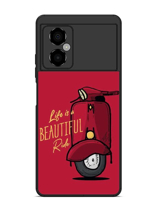 Life Is Beautiful Rides Glossy Metal Phone Cover for Poco M4 (5G)