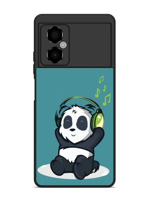 Music Panda Glossy Metal Phone Cover for Poco M4 (5G) Zapvi