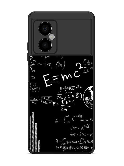 E=Mc2 Mass?Energy Equivalence Glossy Metal Phone Cover for Poco M4 (5G)