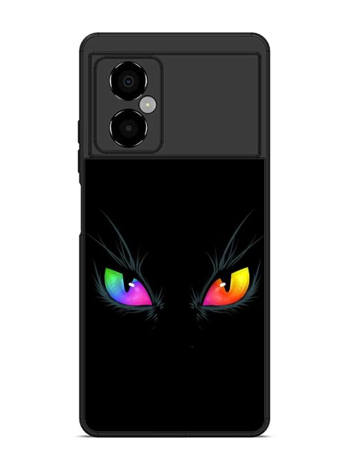 Cat Eyes Glossy Metal Phone Cover for Poco M4 (5G)