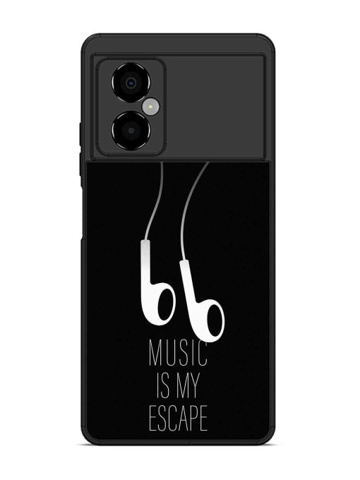 Music Is My Escape Glossy Metal Phone Cover for Poco M4 (5G)