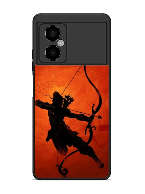 Illustration Lord Rama Glossy Metal Phone Cover for Poco M4 (5G)