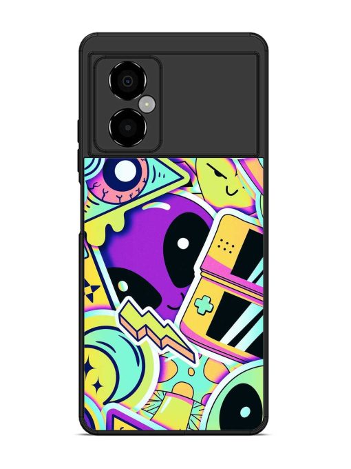 Scratch Art Glossy Metal Phone Cover for Poco M4 (5G)