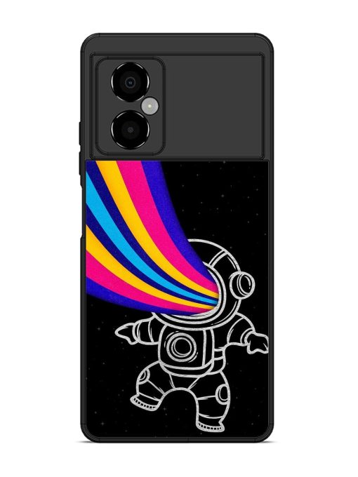 Astronaut Glossy Metal TPU Phone Cover for Poco M4 (5G)