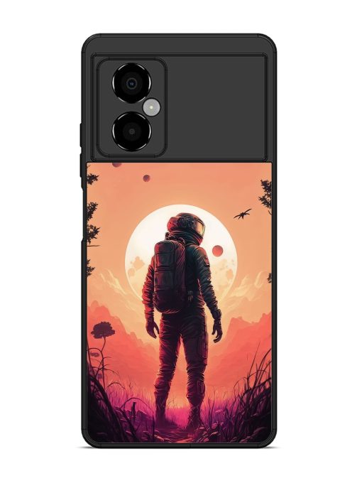 Red Sky At Morning Glossy Metal Phone Cover for Poco M4 (5G) Zapvi