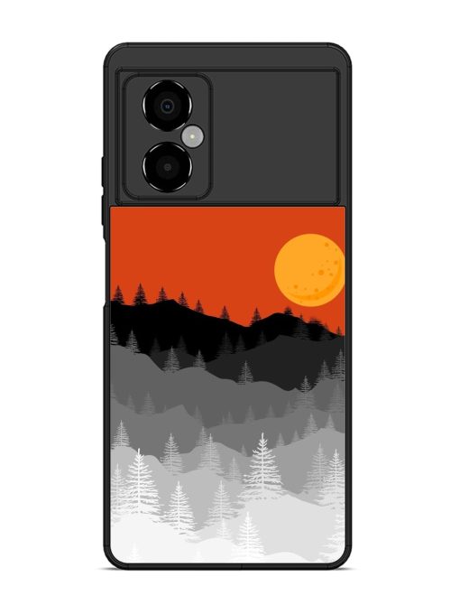 Mountain Lofi Sun Glossy Metal Phone Cover for Poco M4 (5G) Zapvi