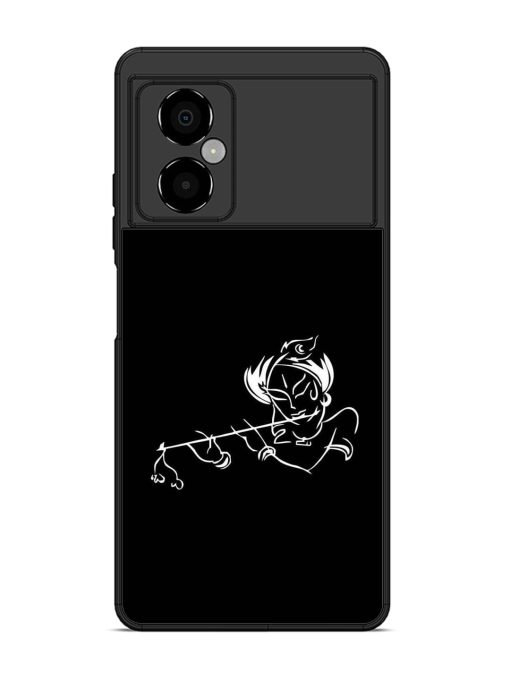 Krishna Flute Glossy Metal Phone Cover for Poco M4 (5G)