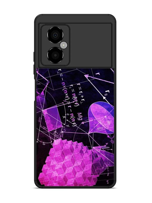 Math Physics Formula Art Glossy Metal Phone Cover for Poco M4 (5G)