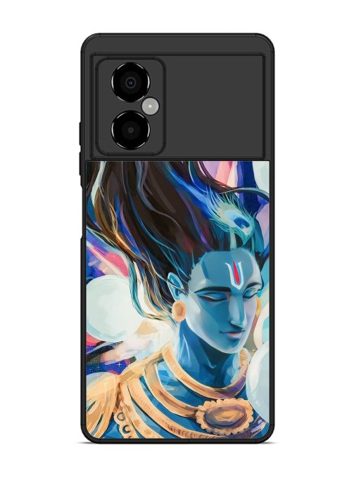 Bhagwan Sri Krishna Glossy Metal Phone Cover for Poco M4 (5G) Zapvi