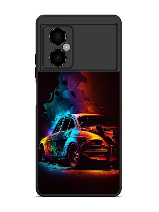 High Classic Car Art Glossy Metal Phone Cover for Poco M4 (5G) Zapvi