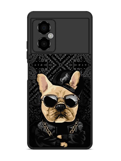 Gangsta Cool Sunmetales Dog Glossy Metal Phone Cover for Poco M4 (5G) Zapvi