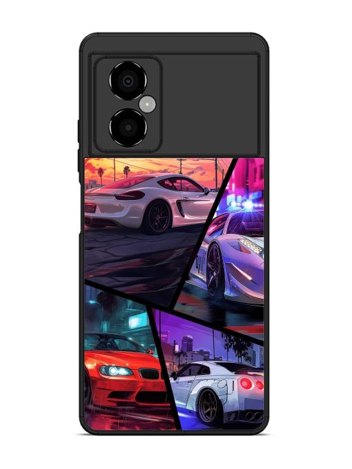 Ride In Pixels Glossy Metal Phone Cover for Poco M4 (5G) Zapvi