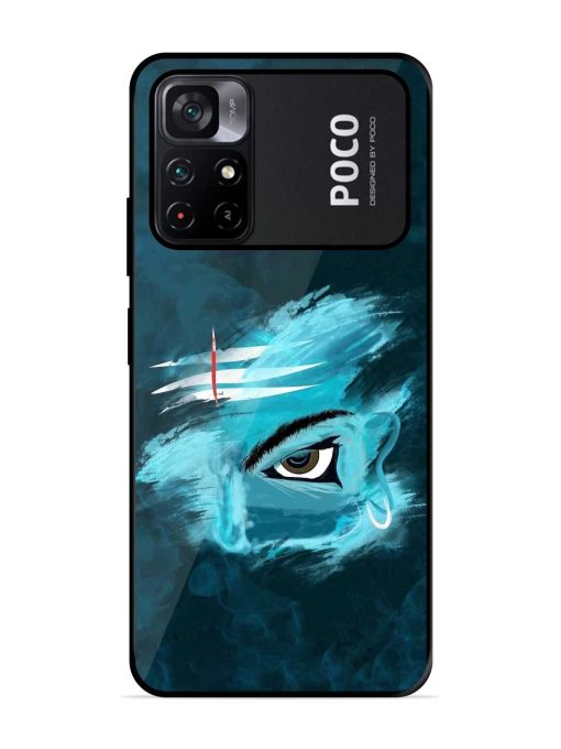 Lord Shiva Glossy Metal Phone Cover for Poco M4 Pro (5G) Zapvi