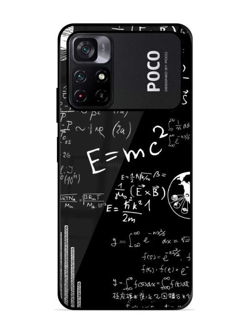 E=Mc2 Mass?Energy Equivalence Glossy Metal Phone Cover for Poco M4 Pro (5G) Zapvi