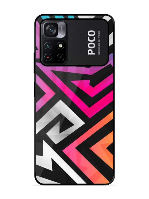 Rainbow Seamless Glossy Metal Phone Cover for Poco M4 Pro (5G)