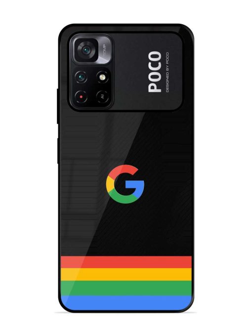 Google Logo Art Glossy Metal Phone Cover for Poco M4 Pro (5G) Zapvi