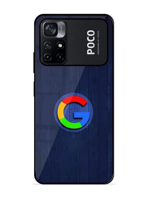 Google Logo Printed Glossy Metal TPU Phone Cover for Poco M4 Pro (5G) Zapvi