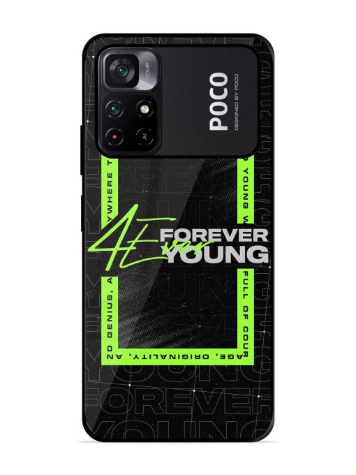 Forever Young Glossy Metal Phone Cover for Poco M4 Pro (5G) Zapvi