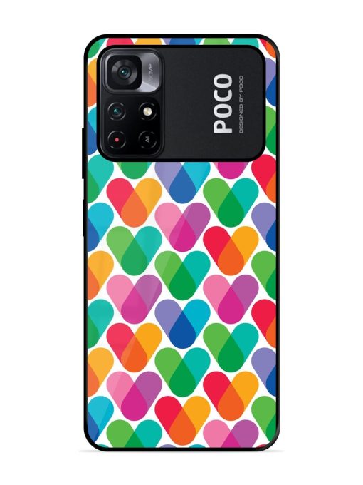 Overlapping Colors Colorful Glossy Metal TPU Phone Cover for Poco M4 Pro (5G) Zapvi