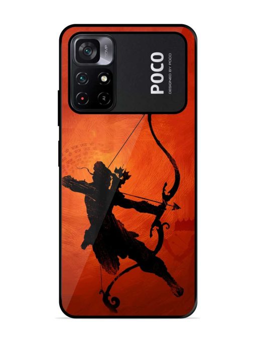 Illustration Lord Rama Glossy Metal Phone Cover for Poco M4 Pro (5G) Zapvi