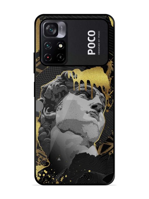 Roman Face Glossy Metal Phone Cover for Poco M4 Pro (5G) Zapvi