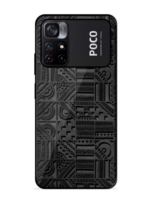 Seamless Pattern Glossy Metal Phone Cover for Poco M4 Pro (5G) Zapvi