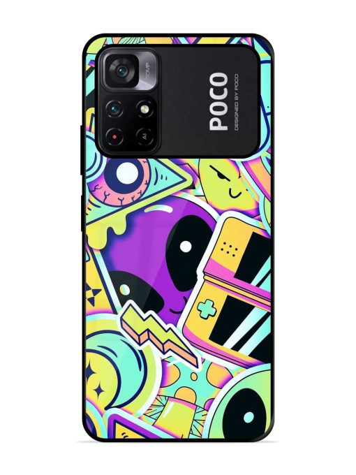 Scratch Art Glossy Metal Phone Cover for Poco M4 Pro (5G) Zapvi