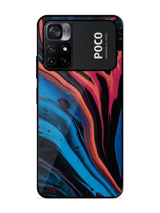 Liquefied Art Glossy Metal TPU Phone Cover for Poco M4 Pro (5G) Zapvi