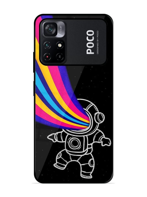 Astronaut Glossy Metal TPU Phone Cover for Poco M4 Pro (5G) Zapvi