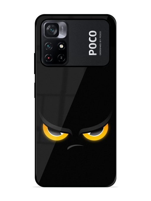 Scary Yellow Eye Glossy Metal TPU Phone Cover for Poco M4 Pro (5G) Zapvi