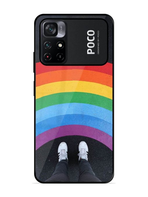 Legs Rainbow Glossy Metal TPU Phone Cover for Poco M4 Pro (5G) Zapvi