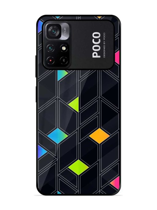 Abstract Mosaic Seamless Glossy Metal Phone Cover for Poco M4 Pro (5G) Zapvi