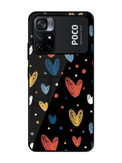 Happy Valentines Day Glossy Metal TPU Phone Cover for Poco M4 Pro (5G) Zapvi