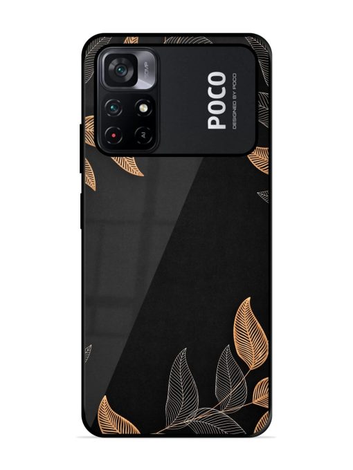 Foliage Art Glossy Metal Phone Cover for Poco M4 Pro (5G) Zapvi