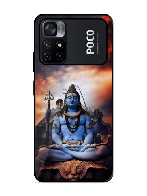 Jai Jai Shiv Glossy Metal Phone Cover for Poco M4 Pro (5G) Zapvi