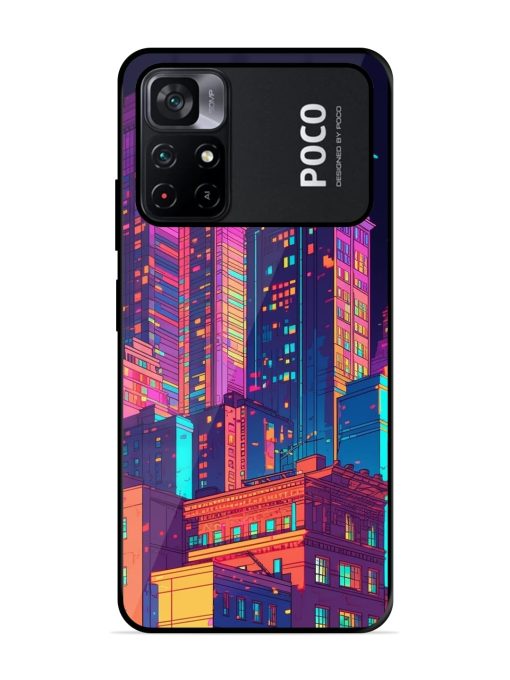 City View Glossy Metal Phone Cover for Poco M4 Pro (5G) Zapvi