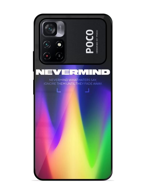 Nevermind Glossy Metal Phone Cover for Poco M4 Pro (5G) Zapvi