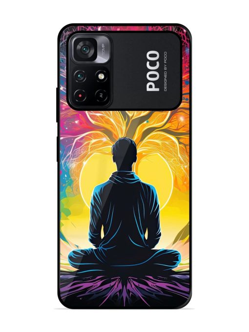 Mind Colourful Glossy Metal Phone Cover for Poco M4 Pro (5G) Zapvi