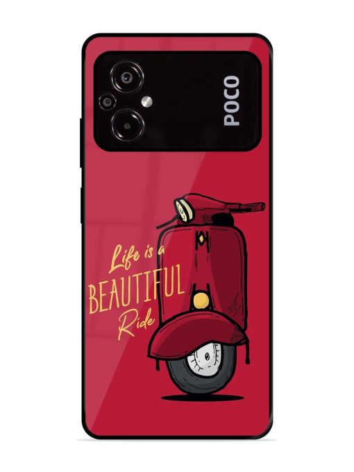 Life Is Beautiful Rides Glossy Metal Phone Cover for Poco M5