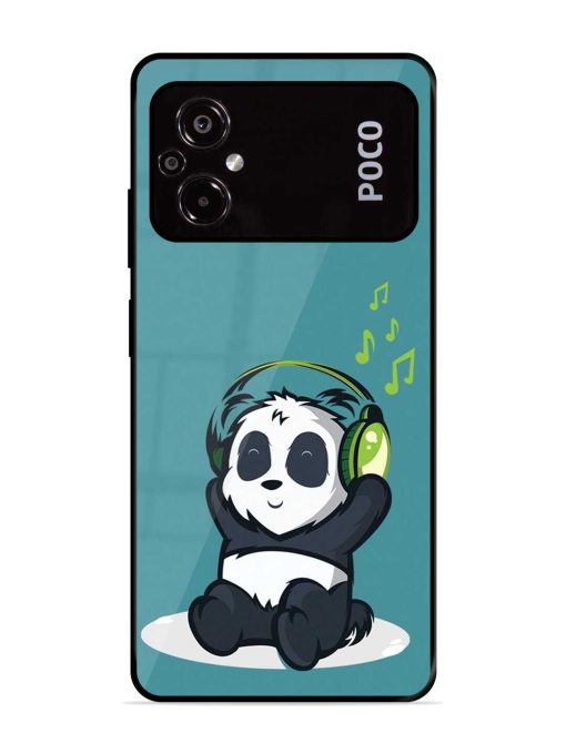 Music Panda Glossy Metal Phone Cover for Poco M5 Zapvi