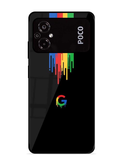 Google Logo Glossy Metal Phone Cover for Poco M5 Zapvi