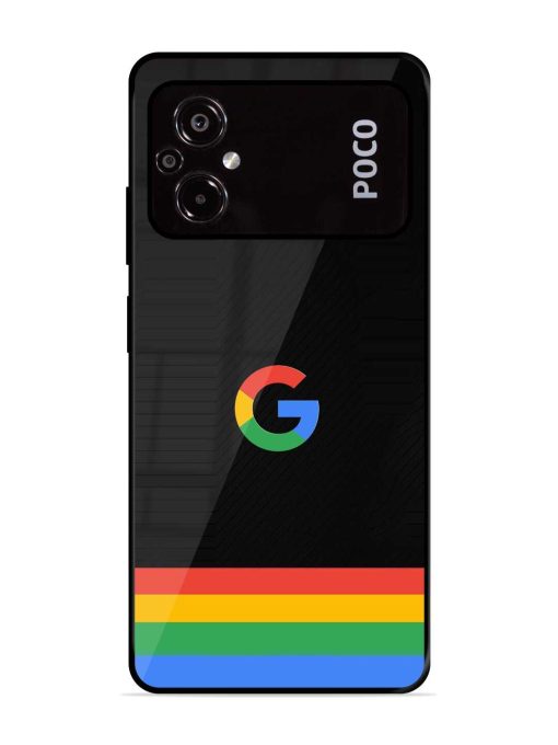 Google Logo Art Glossy Metal Phone Cover for Poco M5 Zapvi