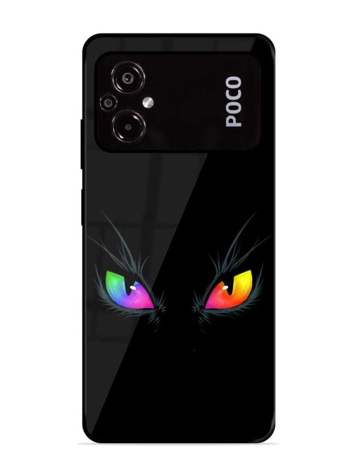 Cat Eyes Glossy Metal Phone Cover for Poco M5 Zapvi