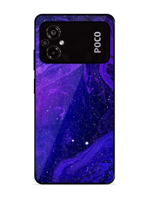 Galaxy Acrylic Abstract Art Glossy Metal Phone Cover for Poco M5 Zapvi