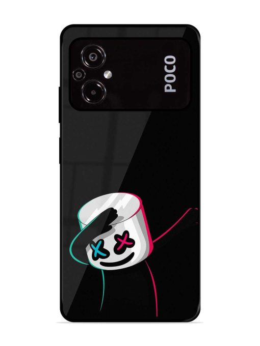 Black Marshmallow Glossy Metal Phone Cover for Poco M5 Zapvi