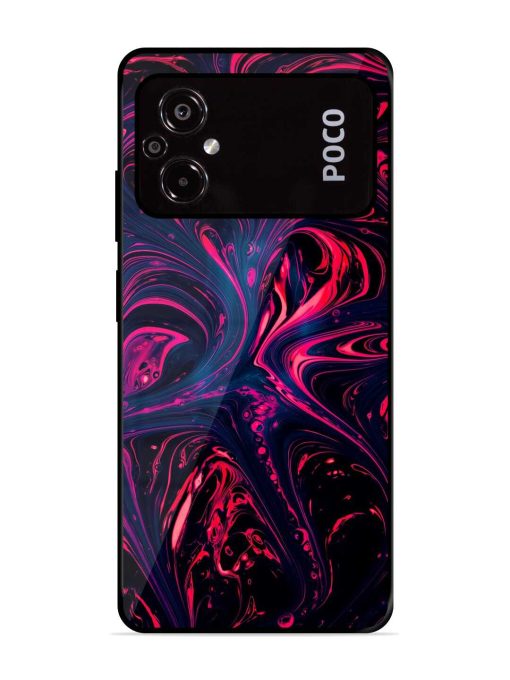 Abstract Background Glossy Metal Phone Cover for Poco M5 Zapvi