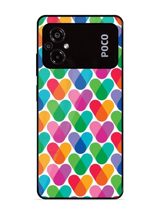 Overlapping Colors Colorful Glossy Metal TPU Phone Cover for Poco M5 Zapvi