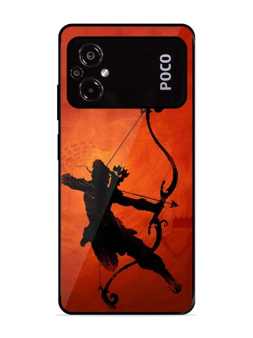 Illustration Lord Rama Glossy Metal Phone Cover for Poco M5 Zapvi