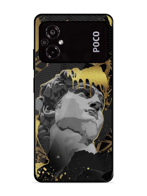 Roman Face Glossy Metal Phone Cover for Poco M5 Zapvi